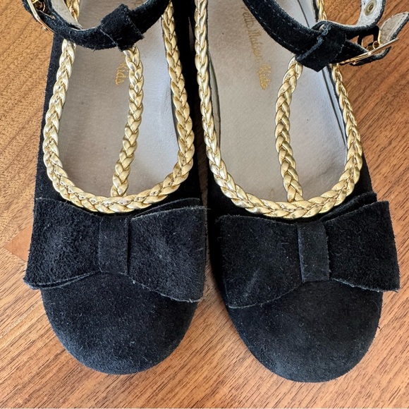 Girl's Empress Noir Suede Bow Mary Jane Dress Flats. Euro Size 30 / US 1… - Picture 4 of 15